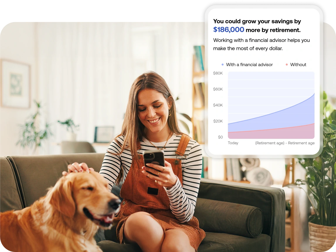 Smiling woman with dog