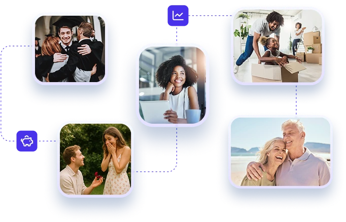 Diverse people connections and interactions