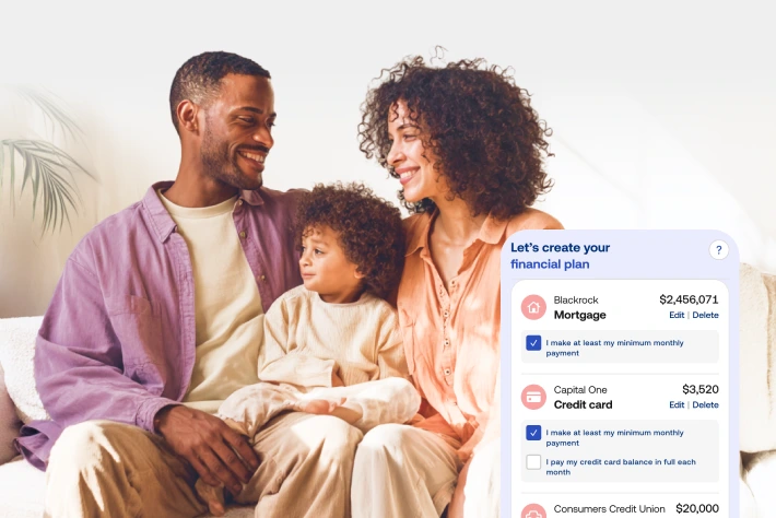 Smiling family portrait